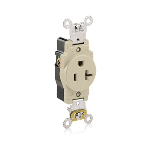 Leviton 20A Single Receptacle 125Vac 5-20R Iv 5361-I